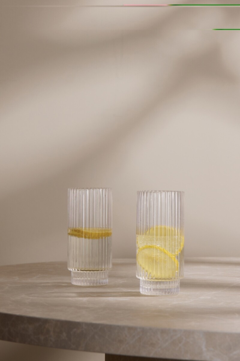 Sada 4 vysokých sklenic 360 ml, transparentní