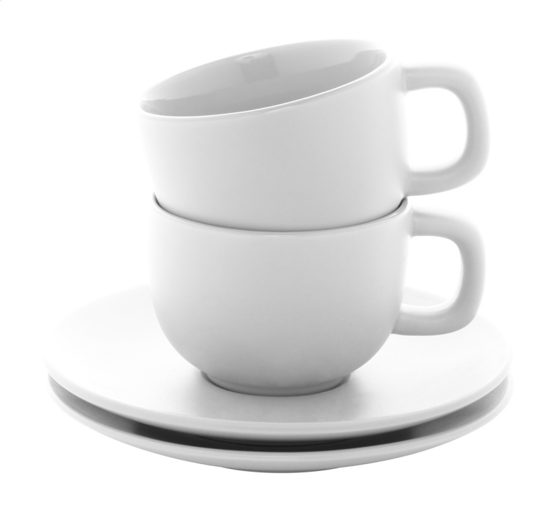 MALBUN Sada šálků na espresso o objemu 85 ml, bílá