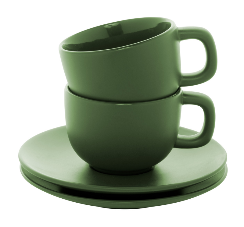 MALBUN Sada šálků na espresso o objemu 85 ml, zelená