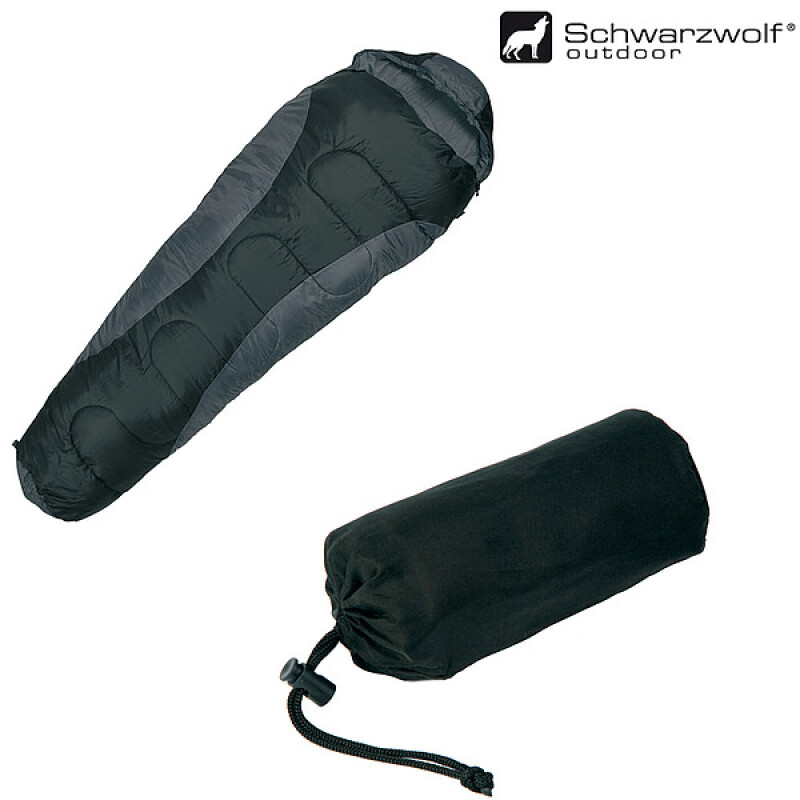 SCHWARZWOLF KINABALU Spací pytel, černá/šedá