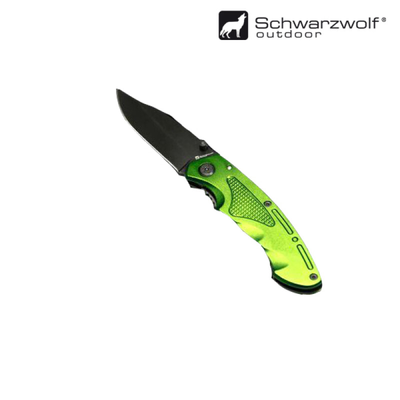 SCHWARZWOLF MATRIX Zavírací nůž s pojistkou, zelená