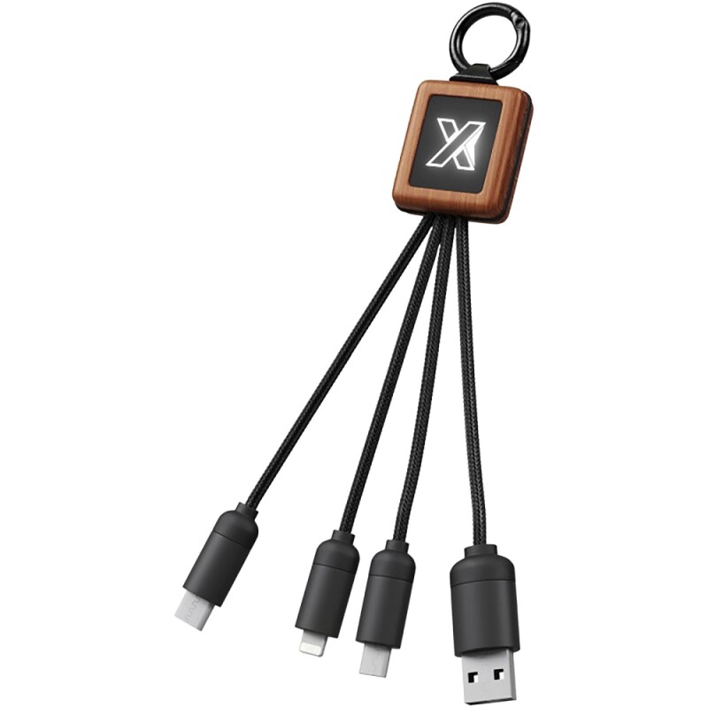 SCX.design C19 20W dřevěný snadno použitelný kabel, hnědá