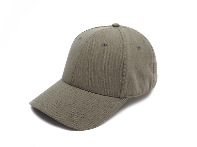 Šestipanelová kšiltovka z luxusního materiálu, khaki