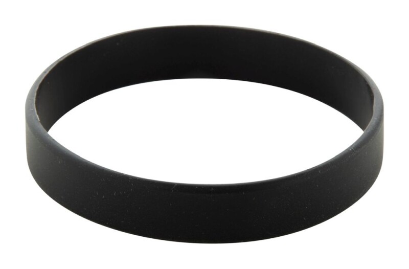 Silikonový náramek pro dospělé, rozměr: 202x12x2mm, černý