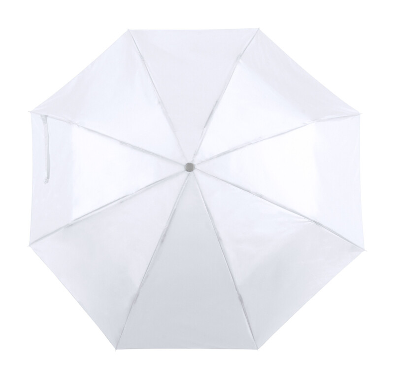 Skládací manuální deštník, pr. 96cm, bílý