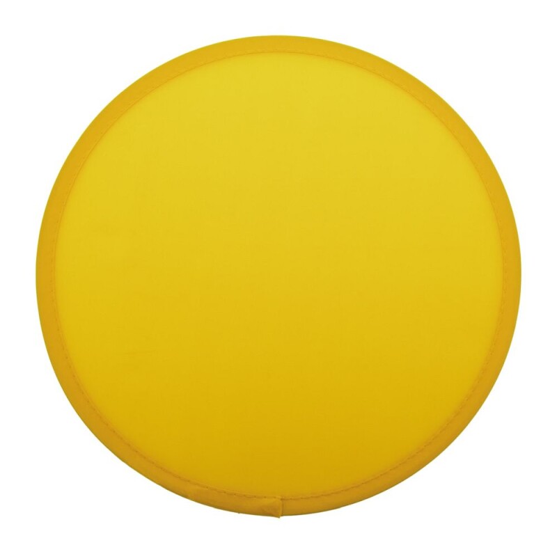 Skládací RPET polyesterové frisbee s pouzdrem, žlutá
