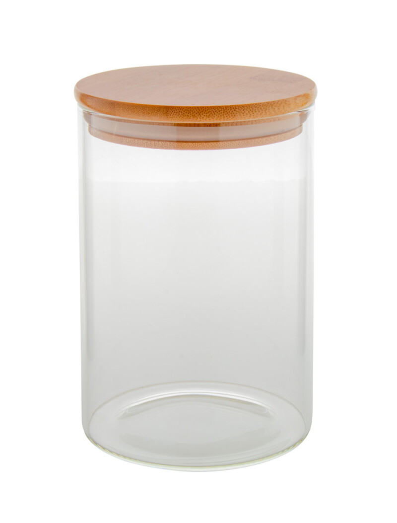 Skleněná dóza s bambusovým víčkem, 1l