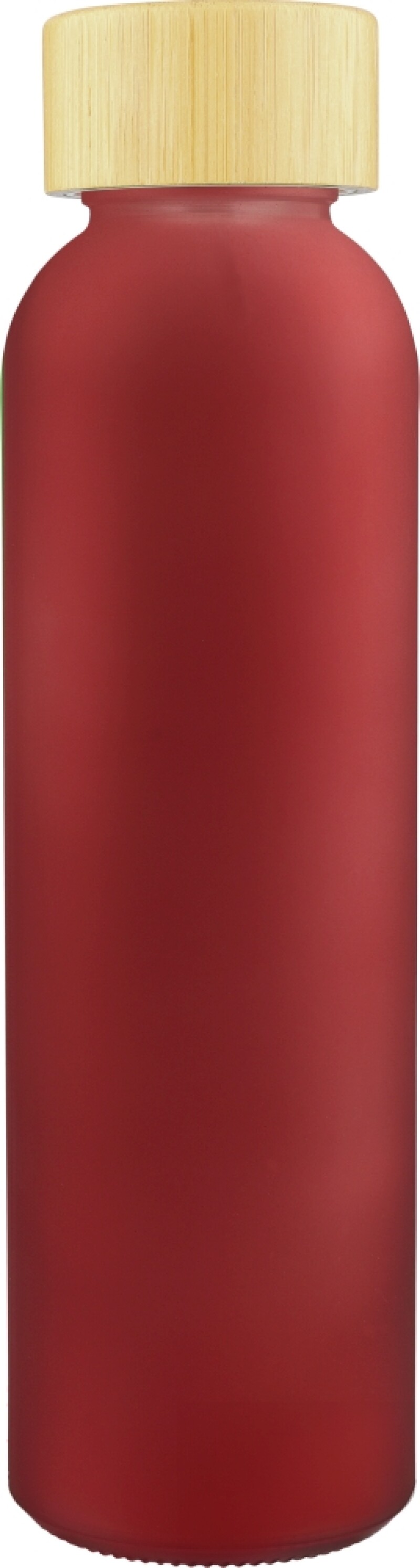 Skleněná láhev na pití, 500 ml, červená
