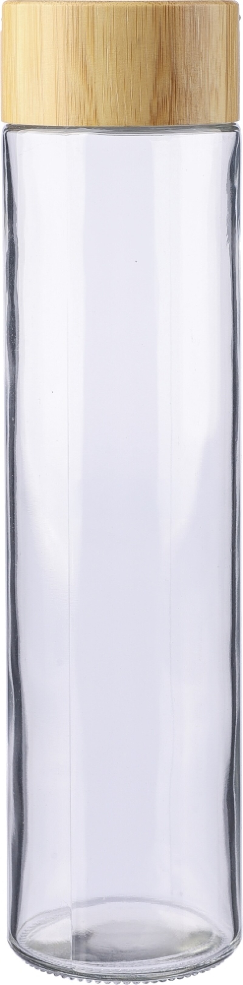 Skleněná láhev na pití, 500 ml, transparentní
