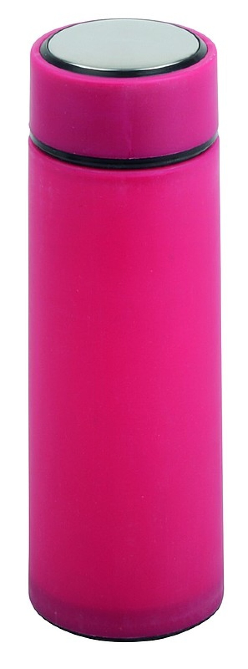 Skleněná láhev na pití s plastovým povrchem, 450ml, růžová