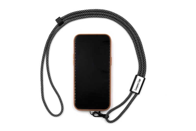 ISAMIN Šňůrka na telefon BrandCharger, gun metal