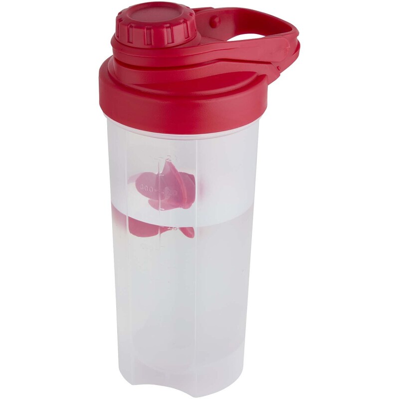 Sportovní láhev se šejkrovou kuličkou 700 ml, červená