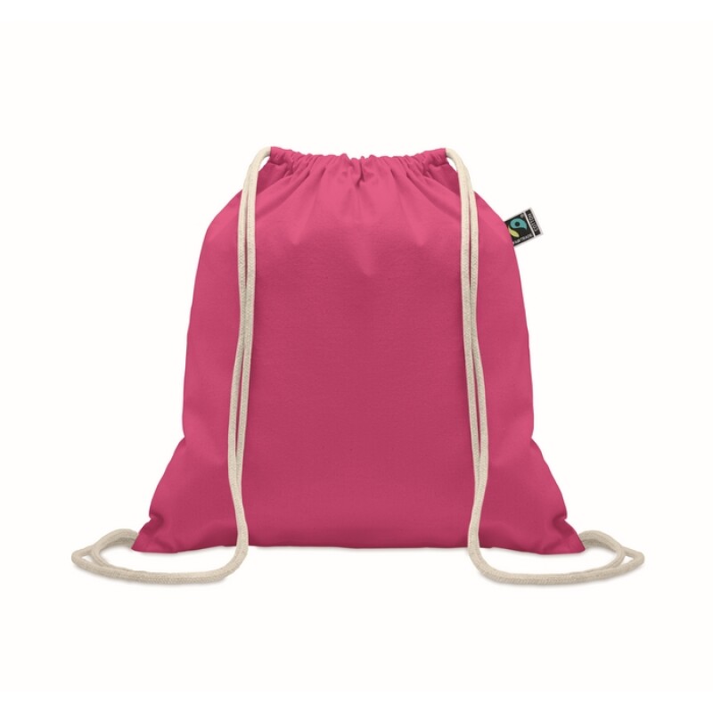 Stahovací batoh,Fairtrade 180g, fuchsiová
