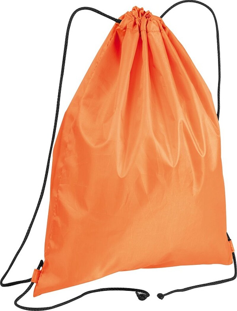 Stahovací pytlík s černým provázkem, oranžový