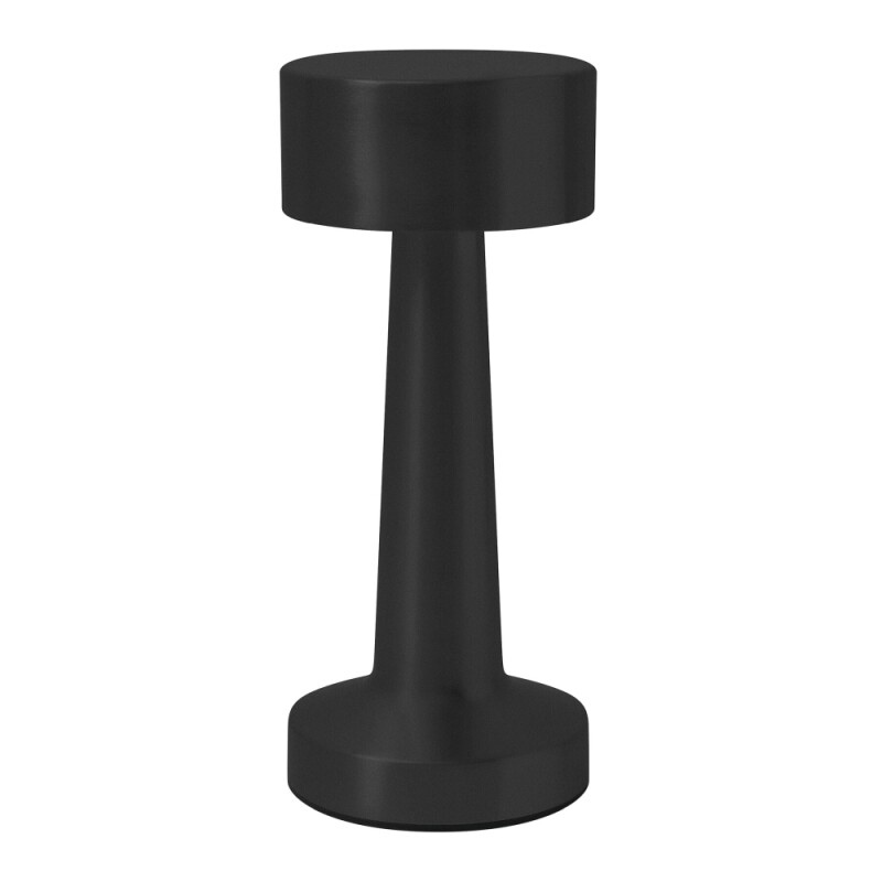 Stolní lampa z nerezové oceli, černá