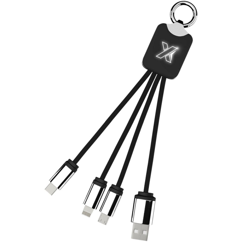 Světelný kabel se čtyřmi konektory SCX.design C15, černá
