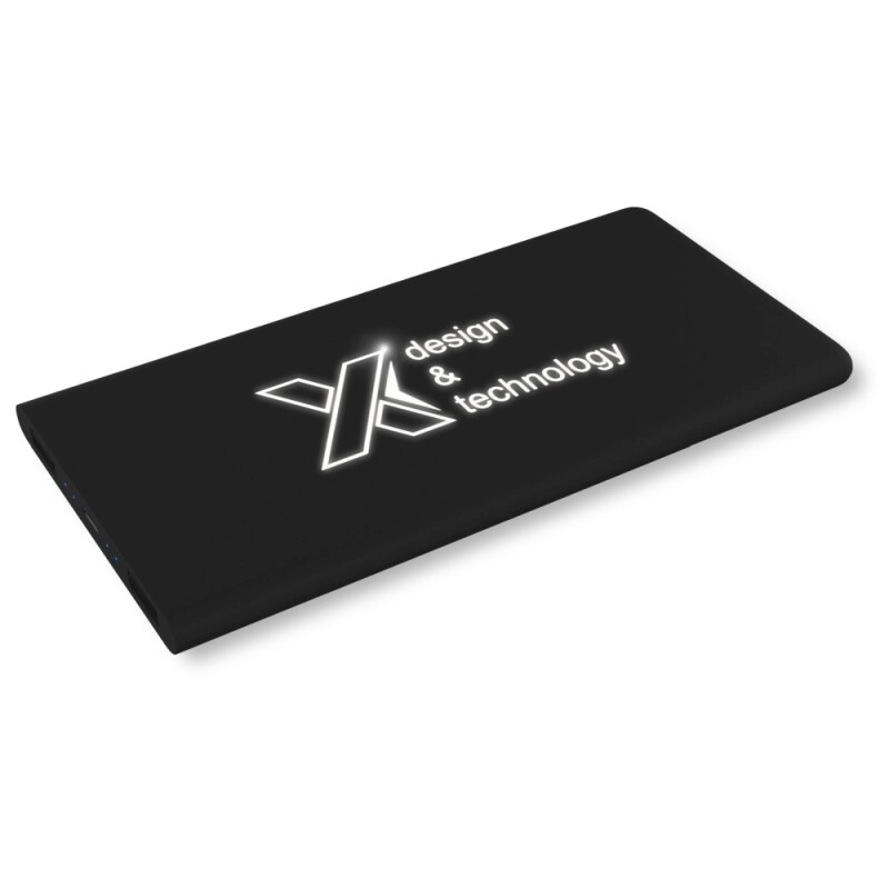 Svítící powerbanka SCX.design P15 5000 mAh, černá