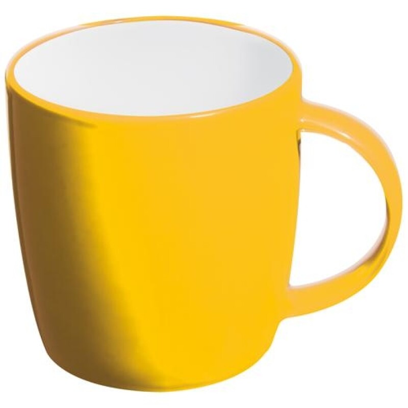 TEGATO Barevný keramický hrnek, 300 ml, žlutá