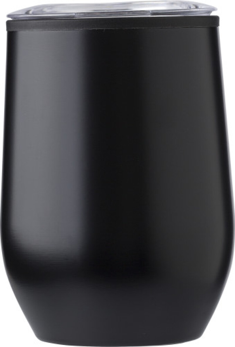 Termohrnek 300ml, z venku nerezový, černý
