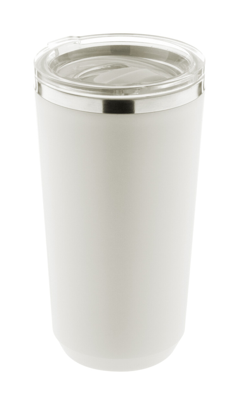 Termohrnek 500ml, nerez, plast, bílý