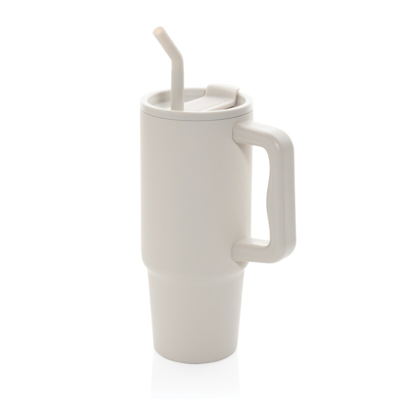 Termohrnek 900 ml z RCS recyklované nerezové oceli, krémová