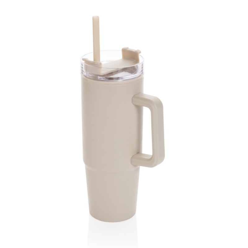 Termohrnek s madlem 750 ml z RCS recyklovaného plastu, krémová