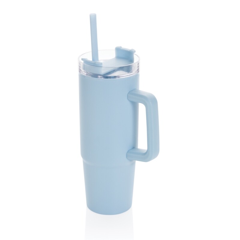 Termohrnek s madlem 750 ml z RCS recyklovaného plastu, světle modrá