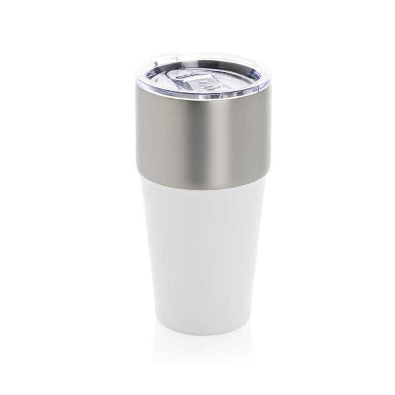 AYDIN Dvoustěnný termohrnek z recyklované nerezové oceli, 500 ml, bílá