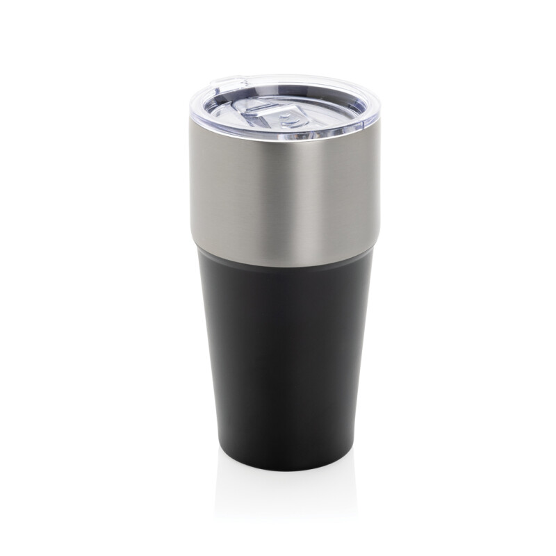 AYDIN Dvoustěnný termohrnek z recyklované nerezové oceli, 500 ml, černá