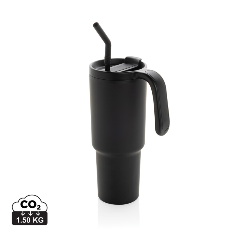 Termohrnek z recyklované oceli 900 ml, černá