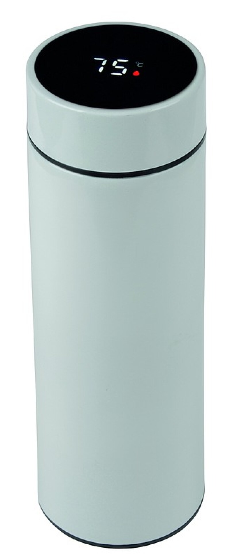 Termoska 500ml, s integrovaným teploměrem a sítkem na čaj, bílá