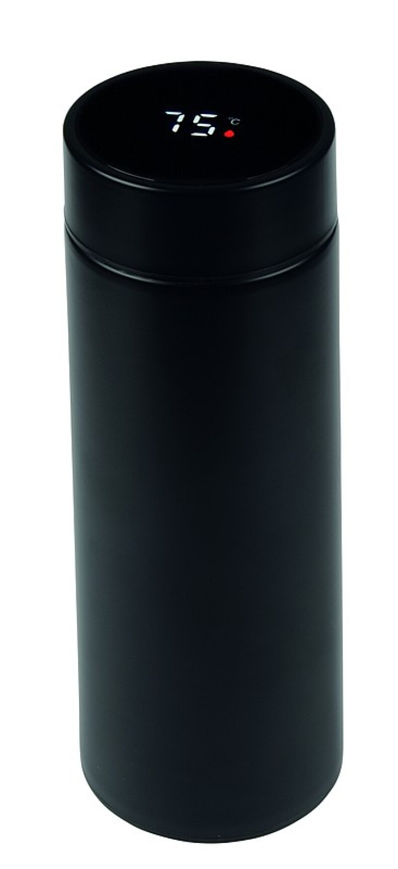 Termoska 500ml, s integrovaným teploměrem a sítkem na čaj, černá