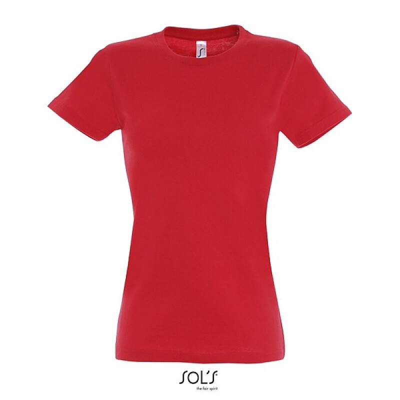 Tričko SOLS IMPERIAL WOMEN, červená , XL