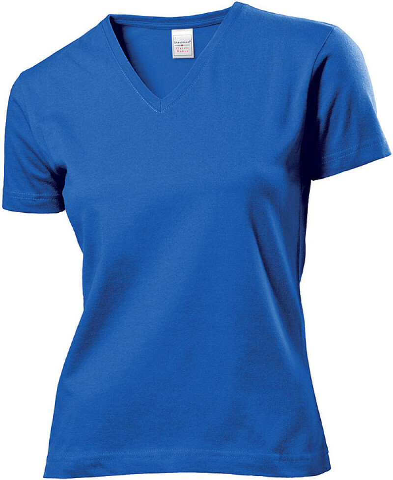 Tričko STEDMAN CLASSIC V-NECK WOMEN královská modrá XXL