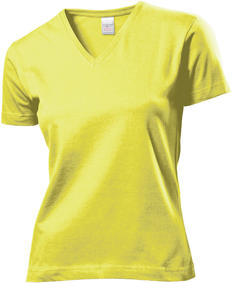 Tričko STEDMAN CLASSIC V-NECK WOMEN světle žlutá XXL