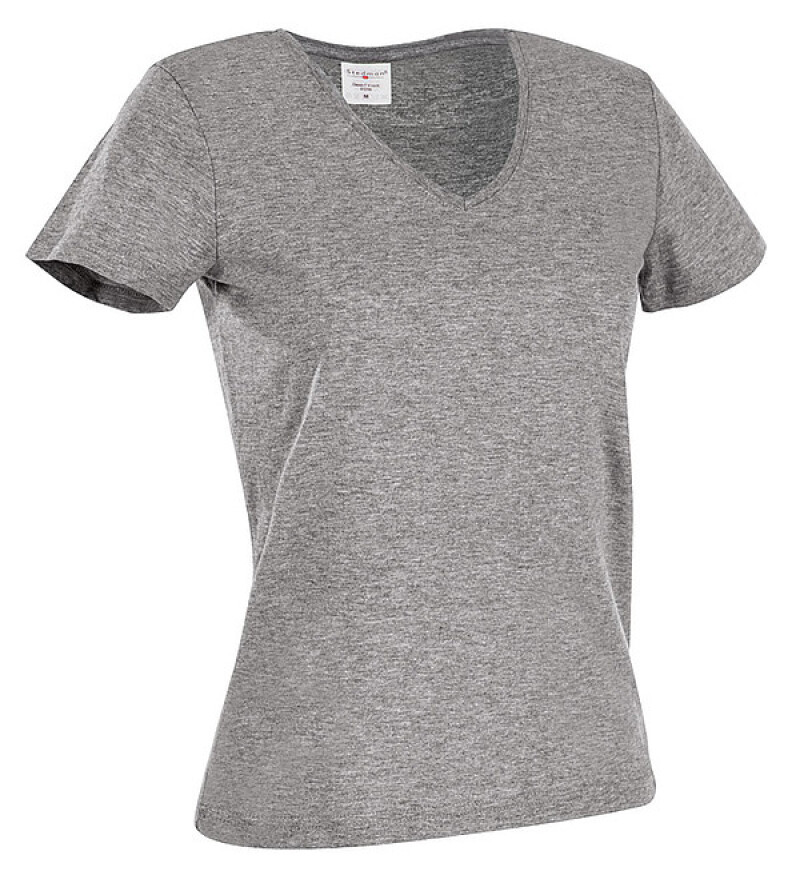 Tričko STEDMAN CLASSIC V-NECK WOMEN tmavě šedý melír M