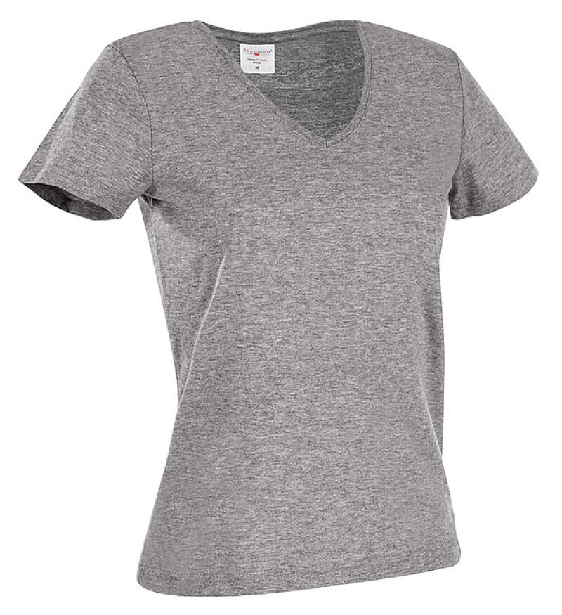 Tričko STEDMAN CLASSIC V-NECK WOMEN tmavě šedý melír XXL