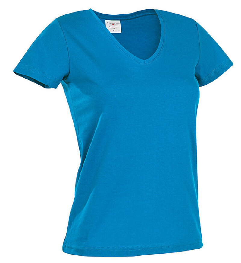 Tričko STEDMAN CLASSIC V-NECK WOMEN tyrkysová M