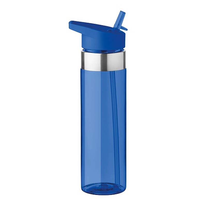 SAHRA Tritanová láhev na pití se silikonový kroužkem, 650 ml, modrá
