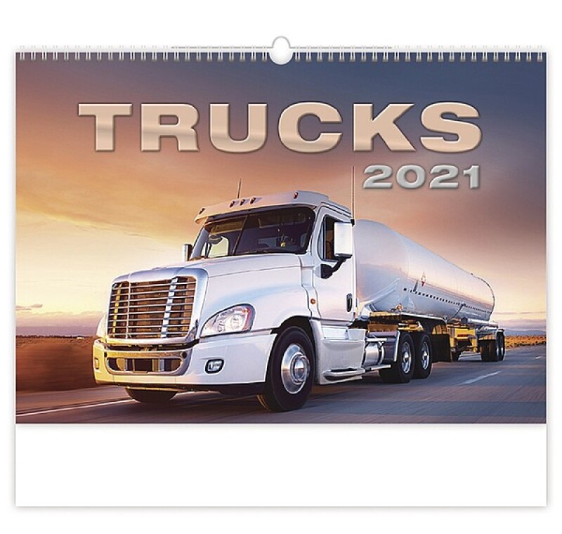 Trucks in Action 2027, nástěnný kalendář, prodloužená záda