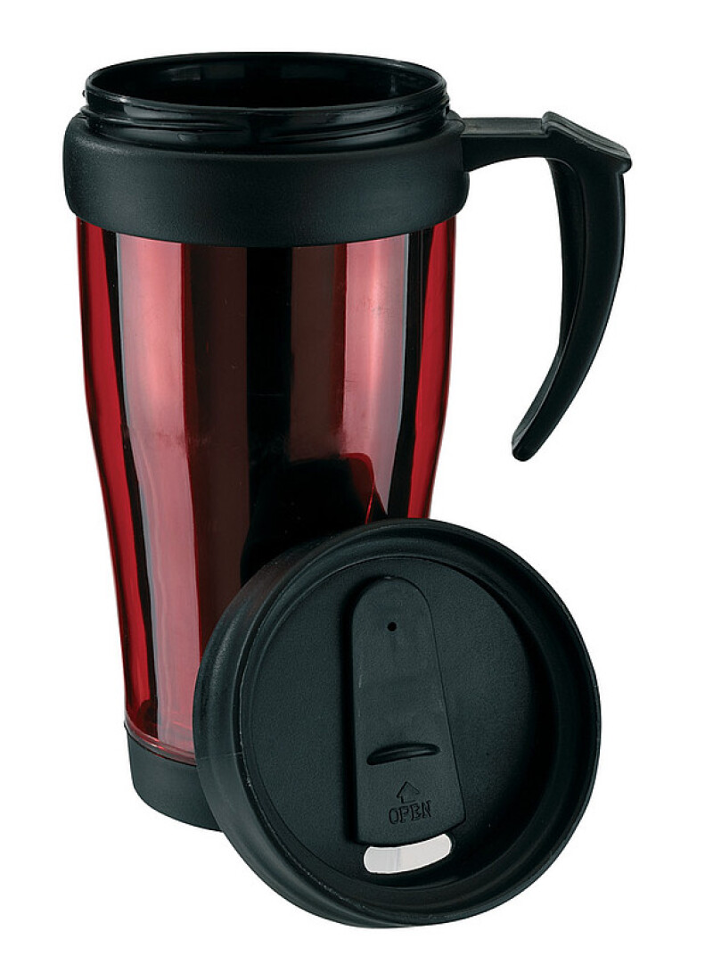UNDO Plastový termohrnek červený, 400 ml