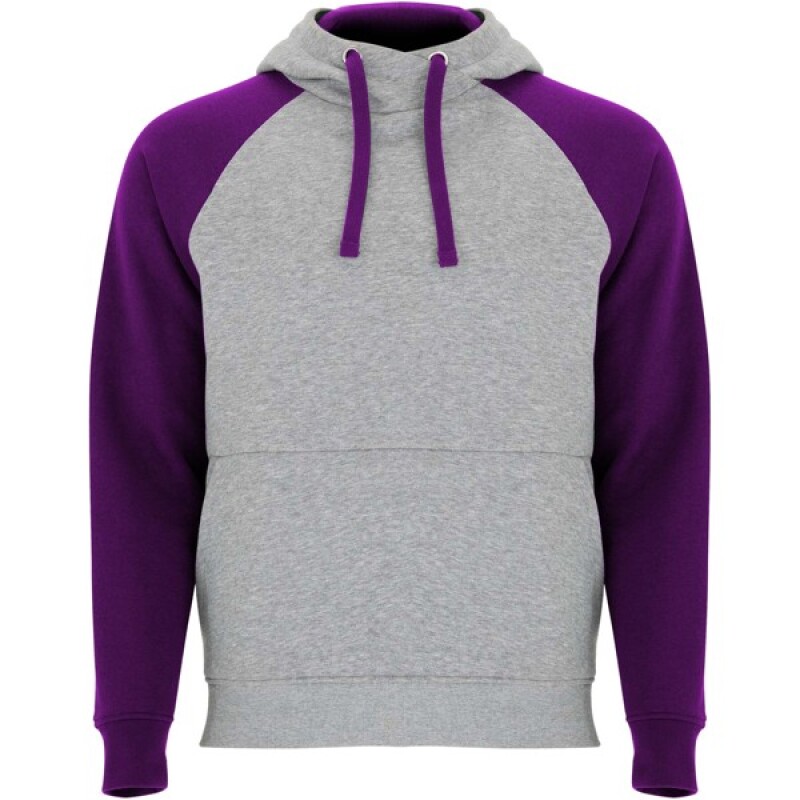 Unisex dvoubarevná mikina ROLY BADET, šedá/fialová, XXL