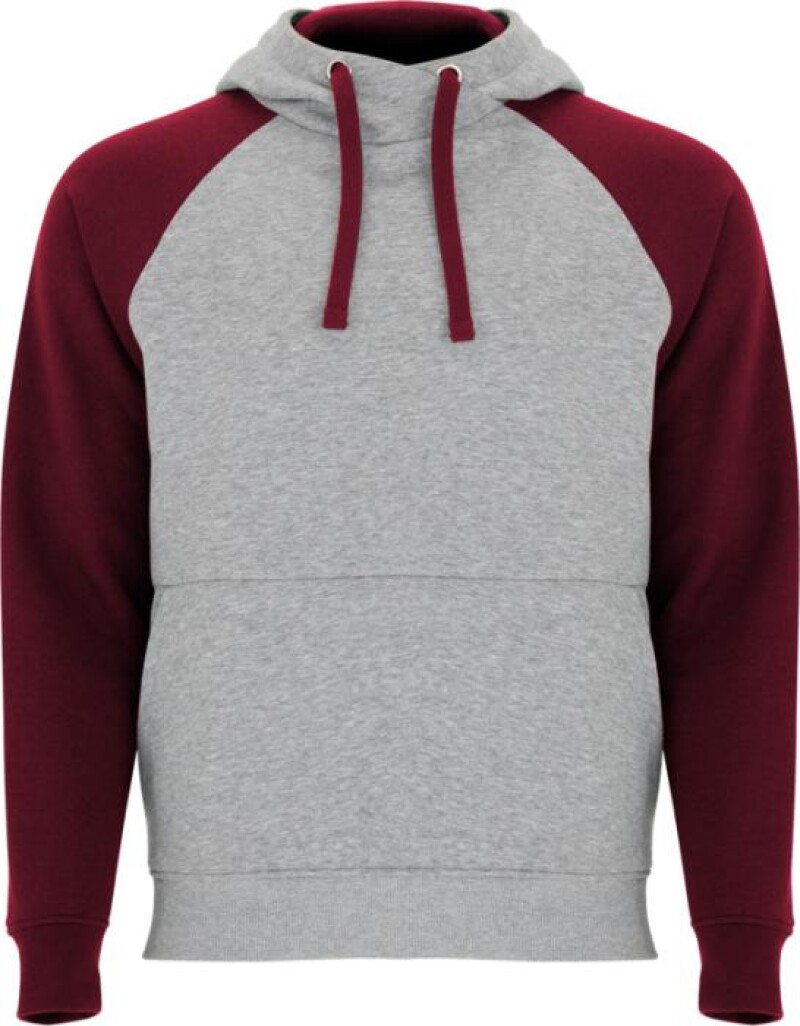 Unisex dvoubarevná mikina ROLY BADET, šedá/vínová XS