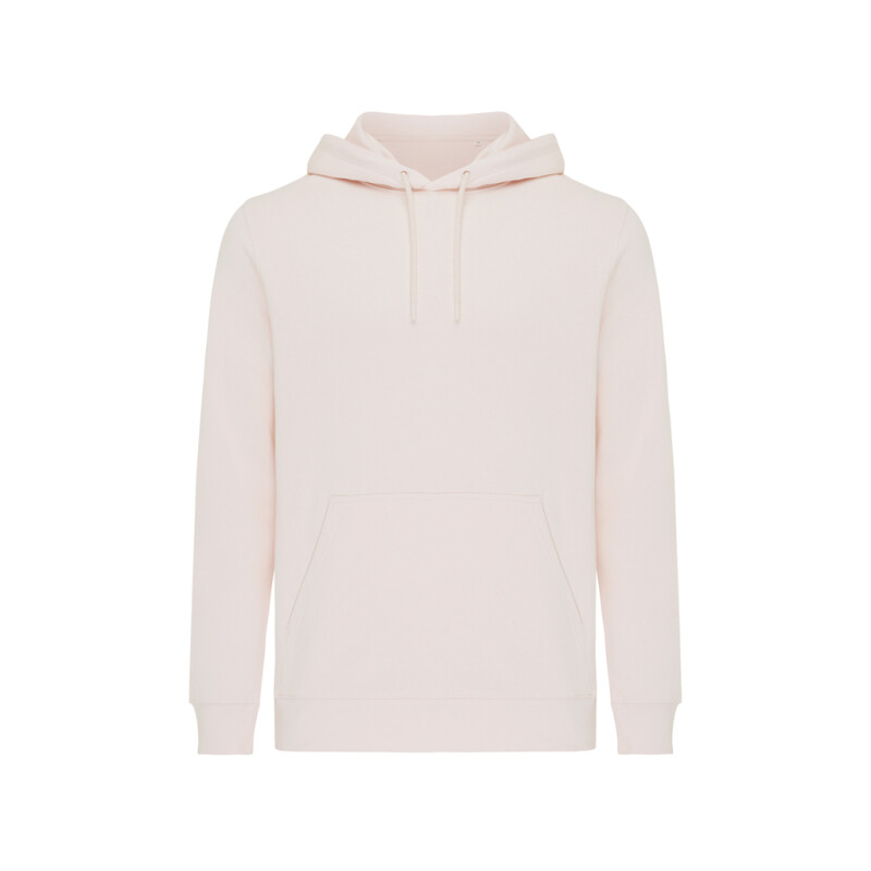 Unisex lehká mikina s kapucí Iqoniq Rila, jemná růžová, velikost XXS