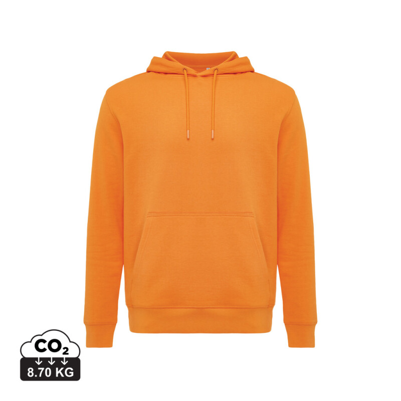 Unisex lehká mikina s kapucí Iqoniq Rila, oranžová, velikost M