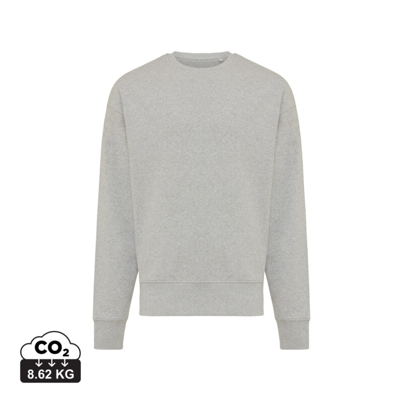 Unisex mikina Iqoniq Kruger relaxed fit, světle šedá, velikost XXL