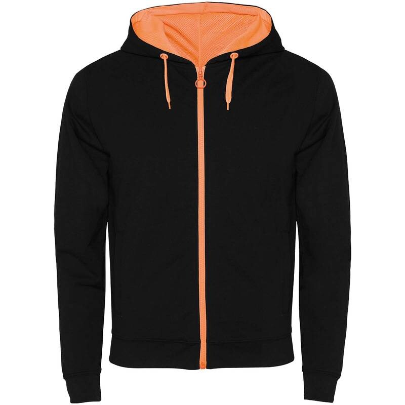 Unisex mikina ROLY FUJI, černá/oranžová, XL