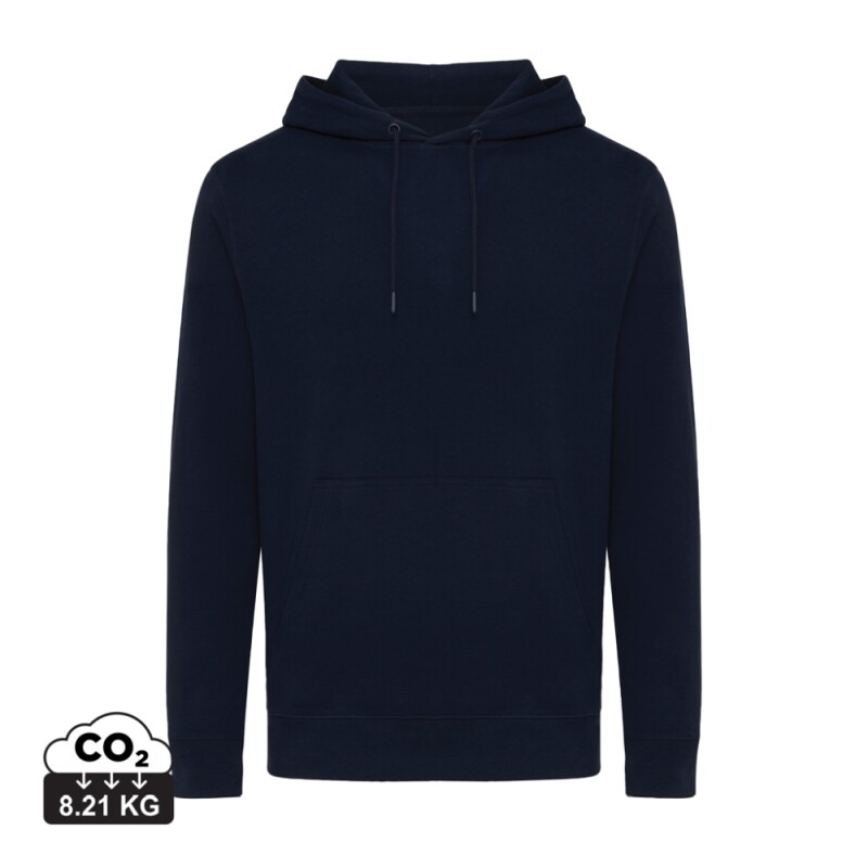 Unisex mikina s kapucí Iqoniq Rila, velikost L, námořní modrá