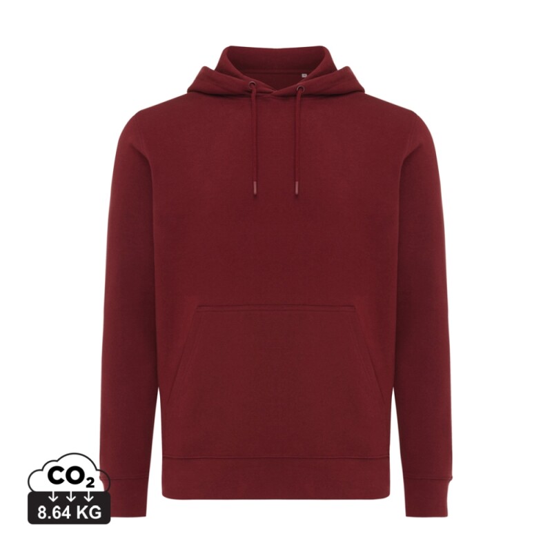 Unisex mikina s kapucí Iqoniq Rila, velikost M, vínová