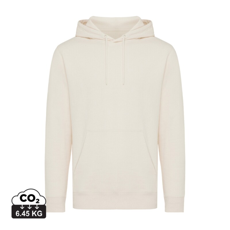 Unisex mikina s kapucí Iqoniq Rila, velikost S, světlá krémová